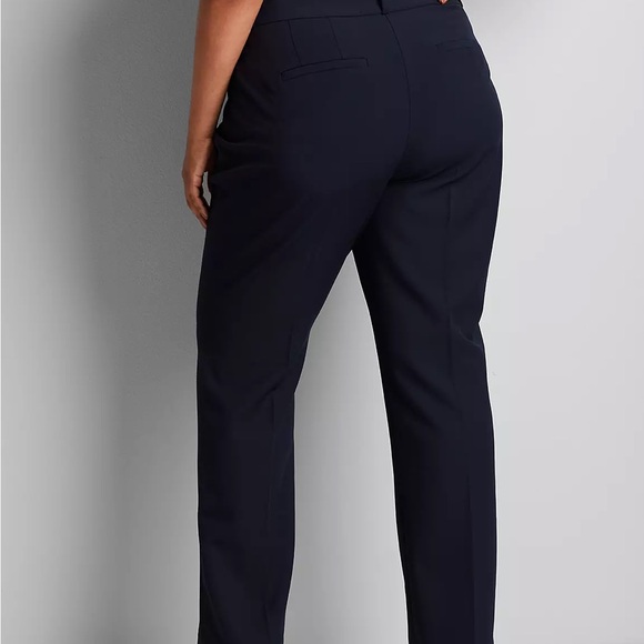 Lane Bryant - The Perfect Drape - Straight Navy Dress Pants - Picture 4 of 6